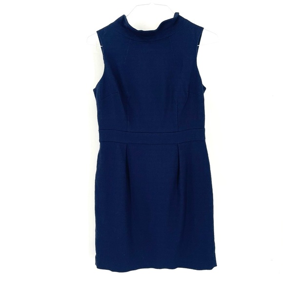 BODEN Martha Navy Pencil Sheath Back Zip Sleeveless Dress - Picture 2 of 7